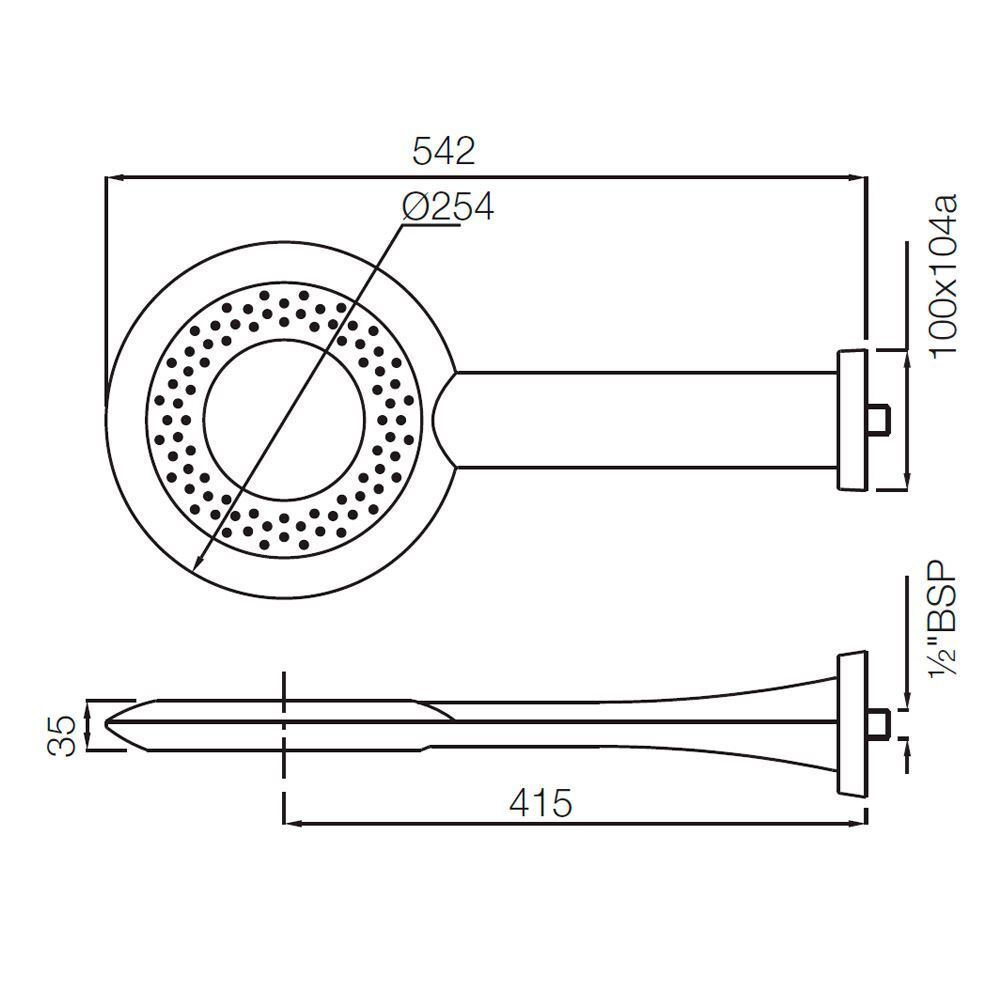 Jaquar, верх. душ, 1-режимн., 250х250 мм, Хром OHS-CHR-1765