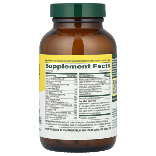 MegaFood, Men's One Daily, ежедневные витамины для мужчин, 90 таблеток