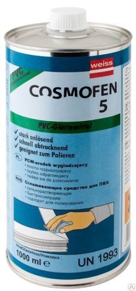 Очиститель ПВХ  COSMOFEN -5    1000мл  Сильнорастворяющий