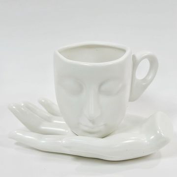 Чайная пара "Руки"  белая, 260 мл