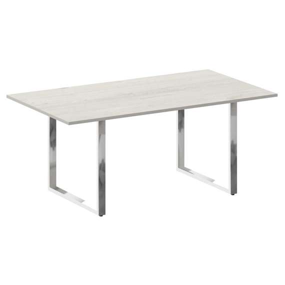 Metal System Direct Стол перег. О-обр. м/к БО.ПРГ-180 Дуб Наварра/Нержавеющая Сталь 1800*1000*750