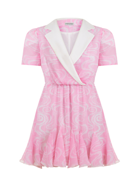 Платье с белым воротником Kelly, сакура