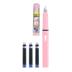 Ручка перьевая, Basir, с дополнительными чернилами, 3+1, 4 цвета ассорти