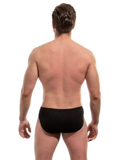 Хлопковые мужские трусы-слипы (Размер: XXL) (Цвет: черный)