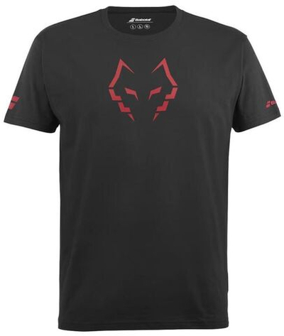 Мужская теннисная футболка Babolat Cotton T-Shirt Lebron - black/black