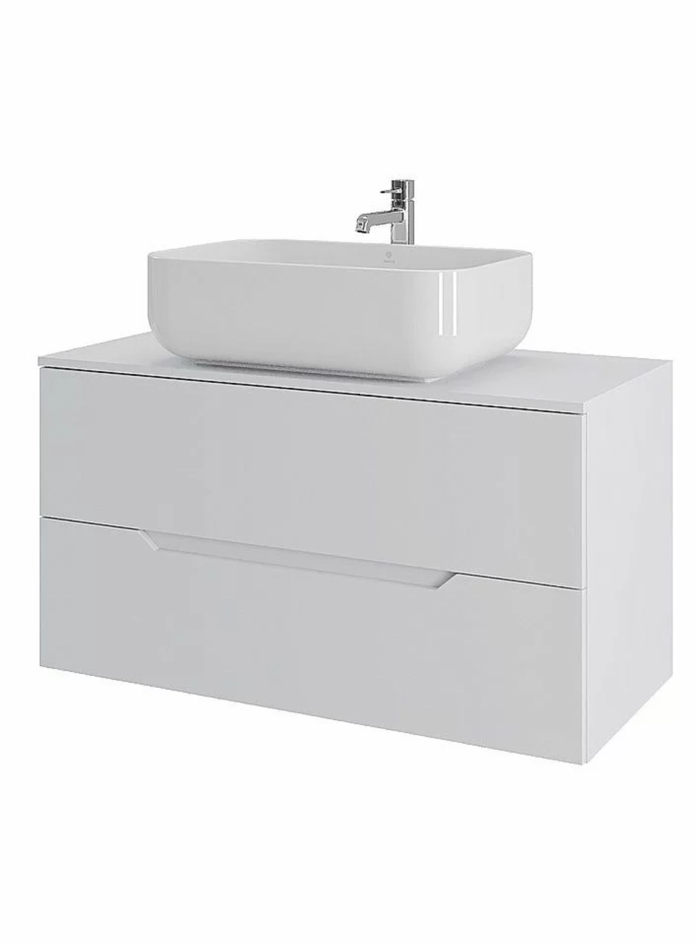 Тумба с раковиной Orange Line 100 Li-100TuwMDF+B03-600W белый