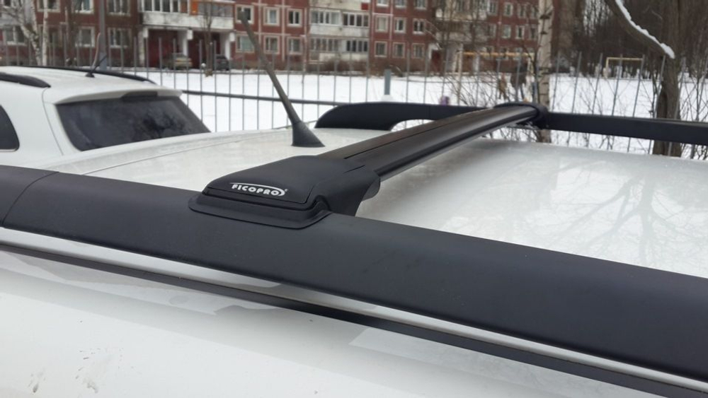 Багажник на рейлинги для Skoda Octavia Scout 2007-2013 ,черный