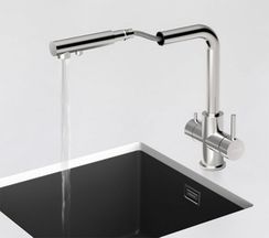 Смеситель SCHOCK Vitus-D массив нерж. сталь