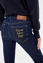 Джинсы жен. AERONAUTICA 185 темно-синий KISS