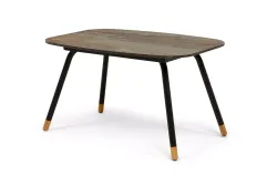 "Верона" журнальный столик из HPL 70х50, H40, каркас черный муар, цвет столешницы "винтаж"