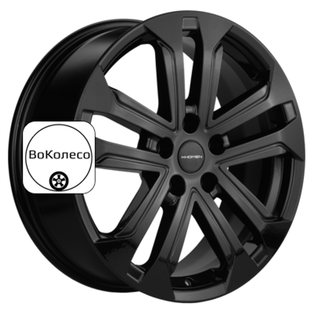 7x18/5x108 ET46 D63,4 KHW1803 (Tugella) Black Khomen Wheels