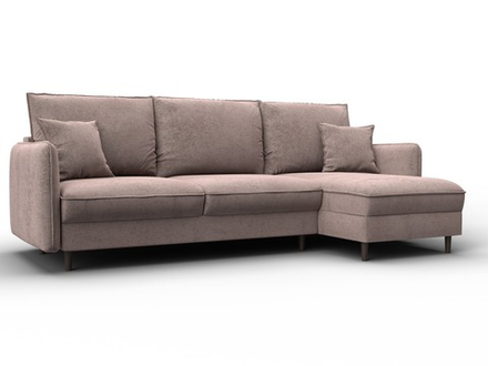 Диван угловой Лига-064 НПБ угол универсальный ВЕЛЮР TOWER 05 бежевый