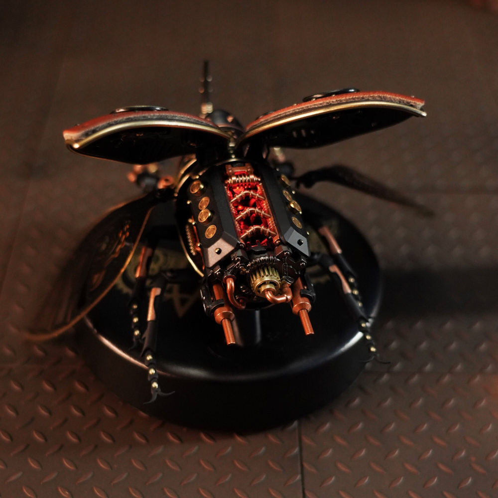 Жук-носорог (Rhinoceros Beetle) MI01 от ROKR - Конструктор, сборная механическая модель, 3D пазл, для интерьера