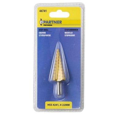 Сверло ступенчатое PARTNER HSS 4241(4-22мм)