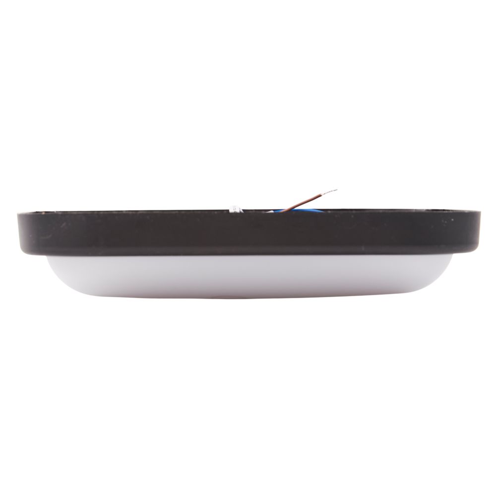 ULW-Q229 24W-4000K IP65 BLACK Светильник светодиодный влагозащищенный. Квадрат. Белый свет 4000K. 190×190×37мм. Корпус черный. ТМ Volpe