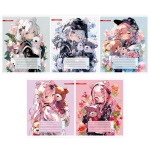 Тетрадь А5 24л клетка "Девочка с мишкой" (Академия Групп)