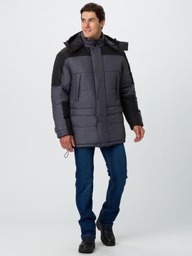 Куртка зимняя "Премиум" (серый/черный)