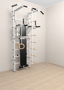 Шведская стенка Sv Sport усиленная 606 (Турник стандарт/Брусья/Скамья/Канат/Кольца/Лестница)