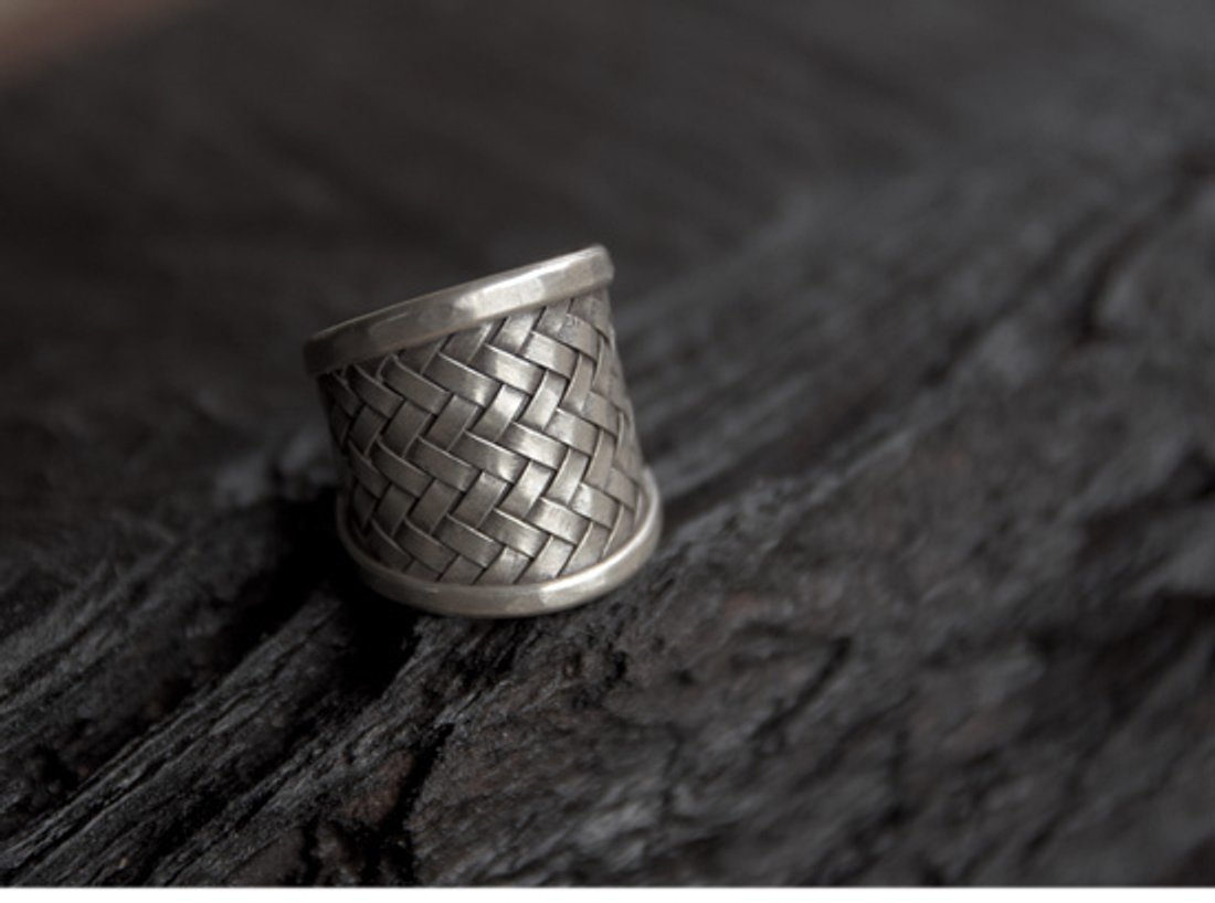 Серебряное кольцо I Want "Переплет"