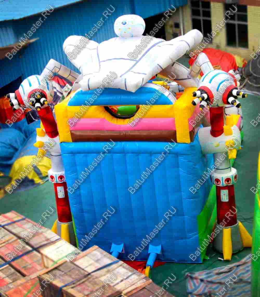 Надувная горка "Вторжение инопланетян"