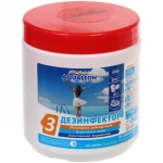 Комплексное средство для дезинфекции воды в бассейне Aqualeon DKM0.5T в таблетках по 20 гр (банка, 0,5 кг)