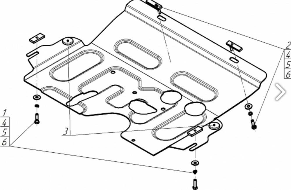 Защита двигателя для Renault Kangoo, Symbol Motodor.71708