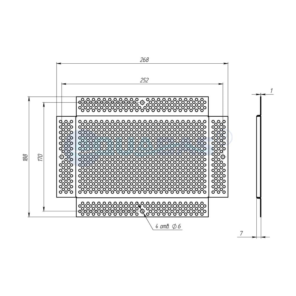 СК.02.2 Защитная сетка с перфорацией для стандартных скиммеров на 2"
