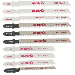 Набор полотен для электролобзика универсальный Matrix 10 шт, T-SET1001