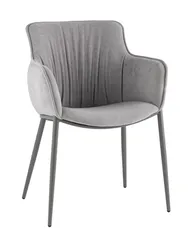 Стул Твигги велюр серый, каркас серый