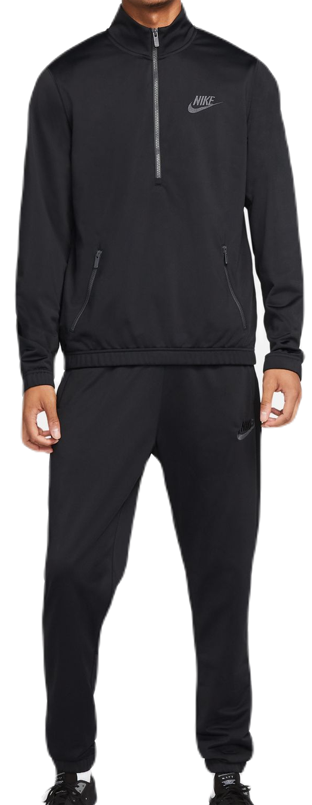Nike basic cheap tracksuit black
