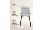 Стул на металлокаркасе Woodville Стронг 4 шт светло-серый, черный, ножки черные