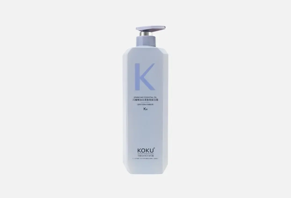 Парфюмированный кондиционер K4 "Восстановление" с маслом камелии KOKU Shining Essential Oil Silky Fragrance Revitalizing Cream, 750мл