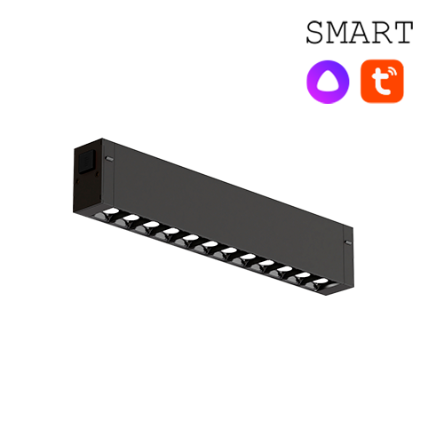 COLIBRI SMART трековый светильник VEGAS черный, 10W, 2700-6000K, 900ЛМ, D220*25*40, 30 шт/кор