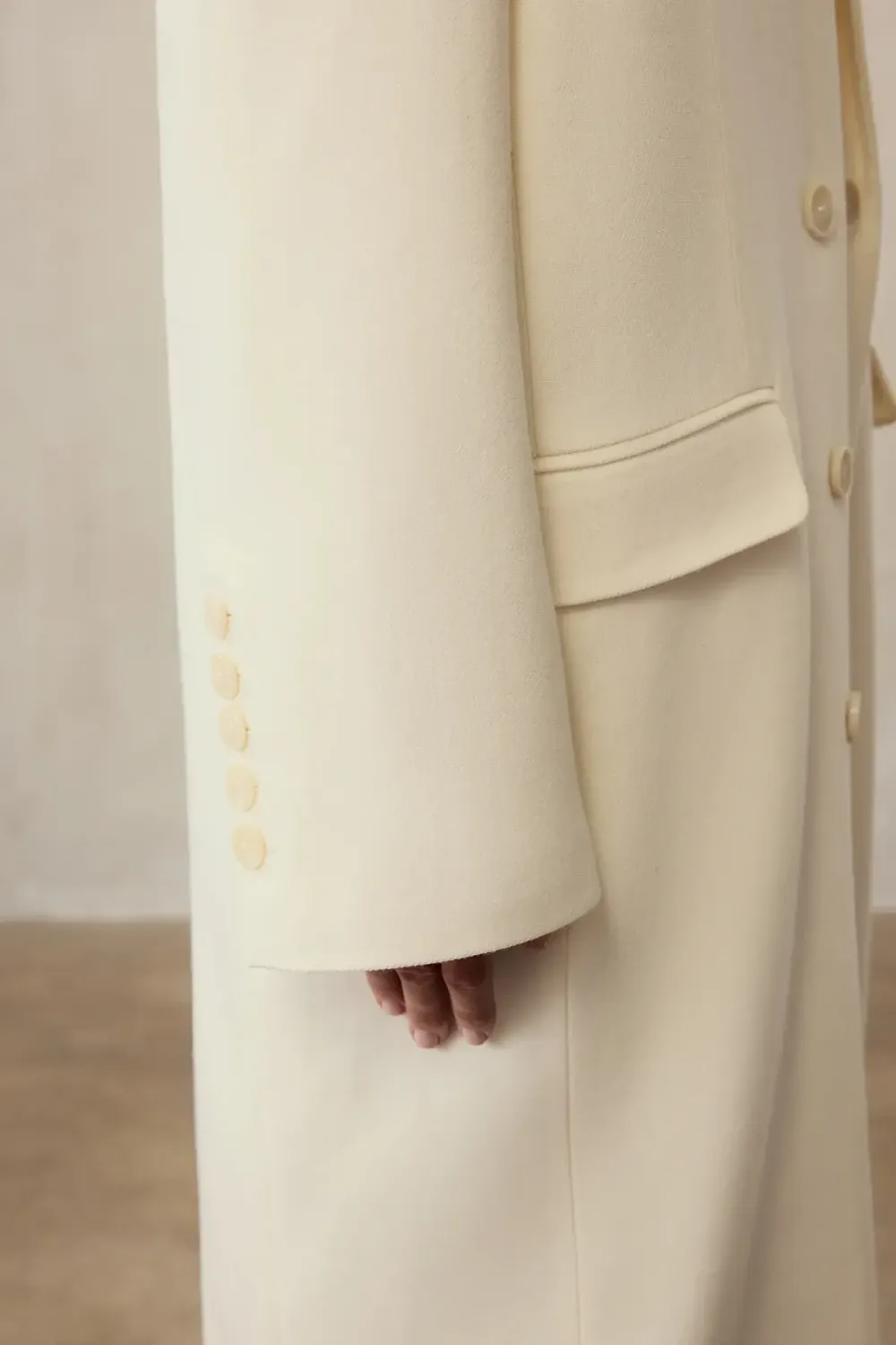 Пиджак-макси (((Вечная классика))), молочный