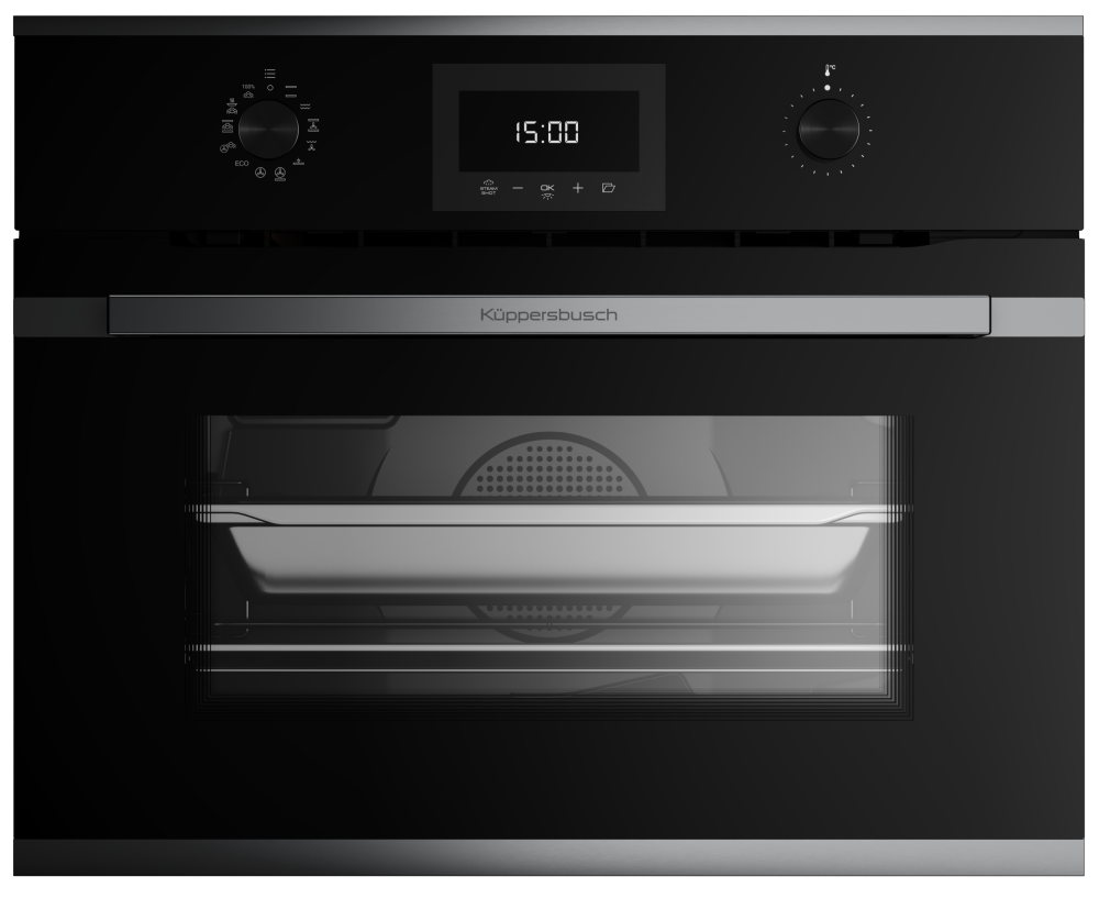 Компактный духовой шкаф с паром Kuppersbusch CBD 6340.0 S3 Silver Chrome