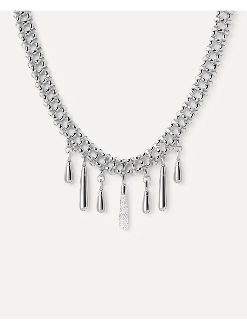 Колье Jelly Choker Серебро 925 пробы покрытое родием