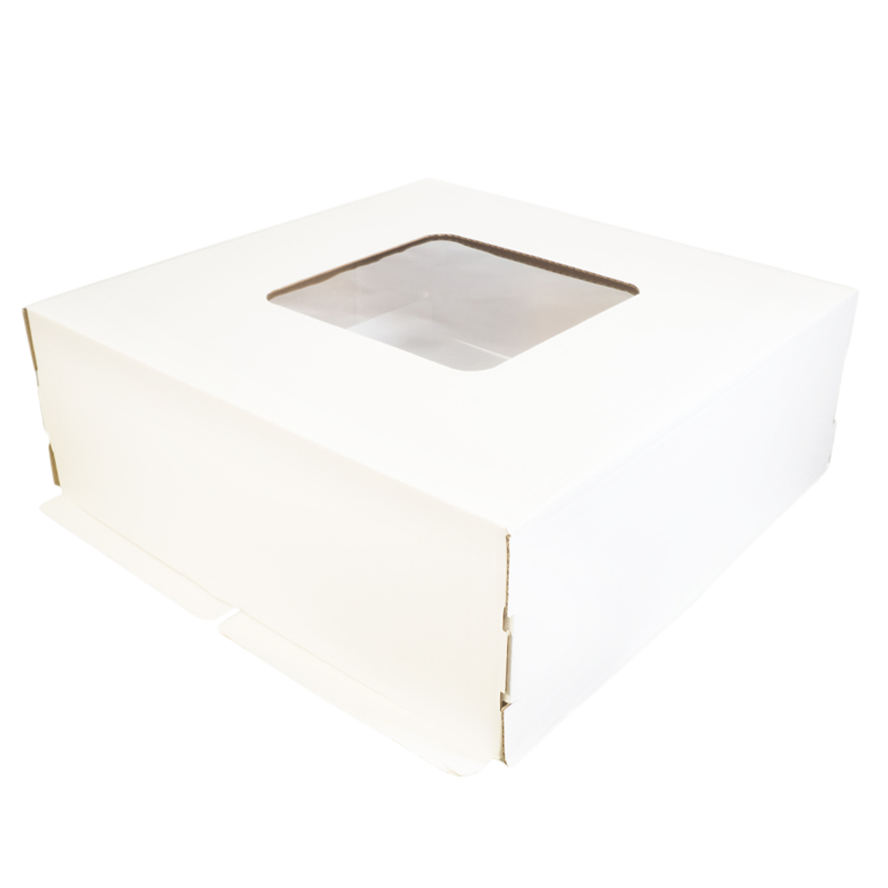 Коробка для торта с квадратным окном 30×40×20 см