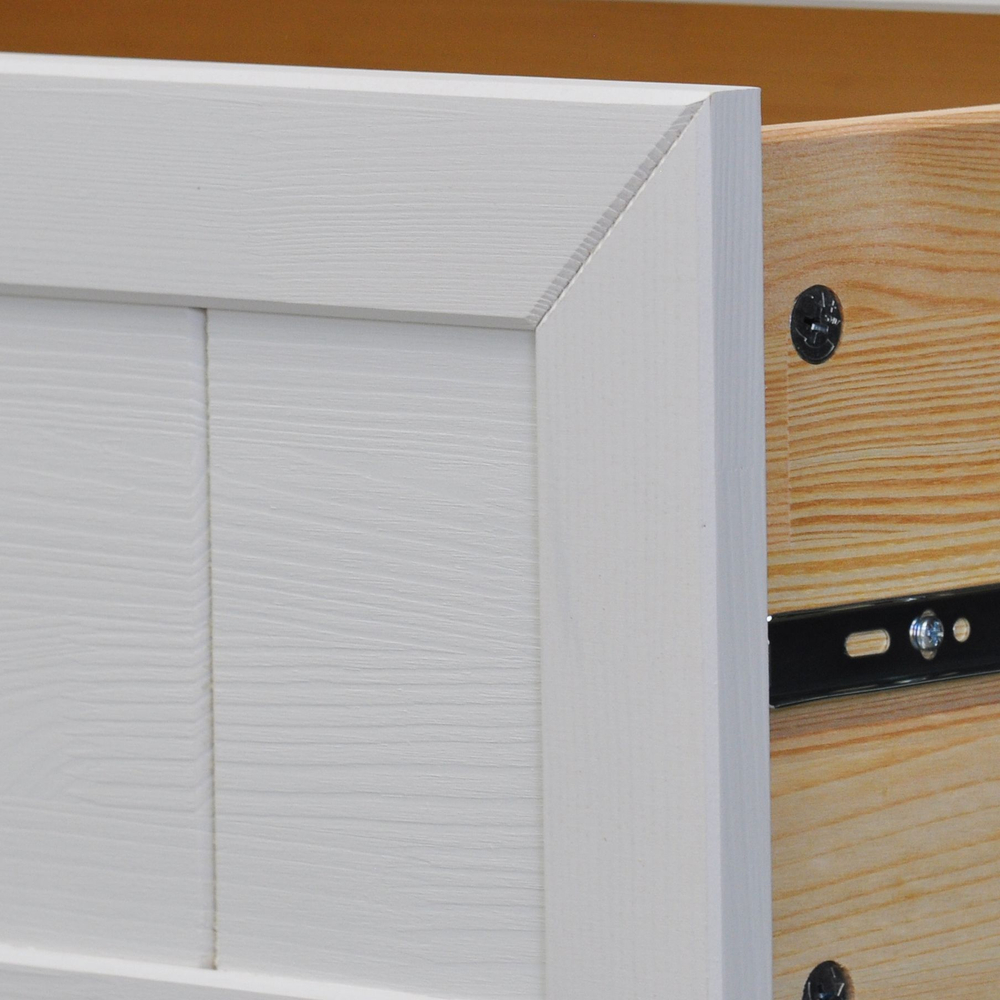 Dipriz Комод белый Карлос из массива сосны, 3 ящика, 86x50x90 см