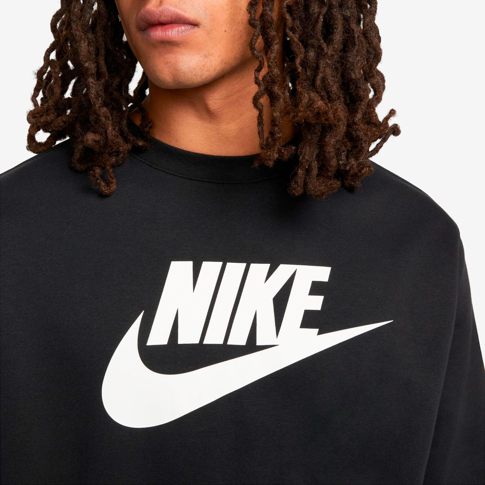 Мужская кофта теннисная Nike Sportswear Club Back Graphic Sweatshirt Men - Black