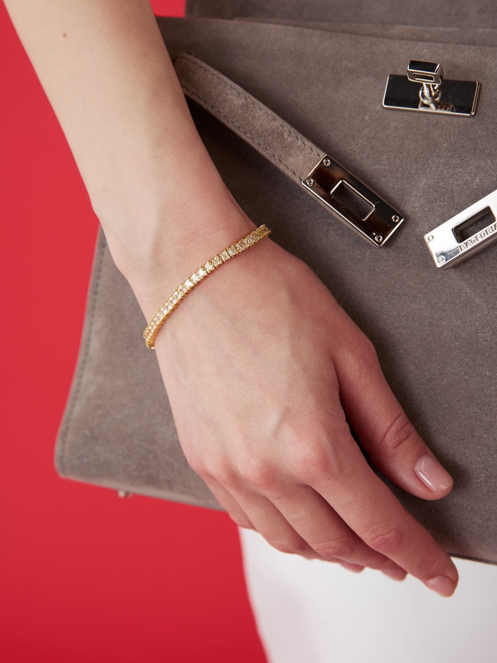 TENNIS SQUARE BRACELET 03 LEMON