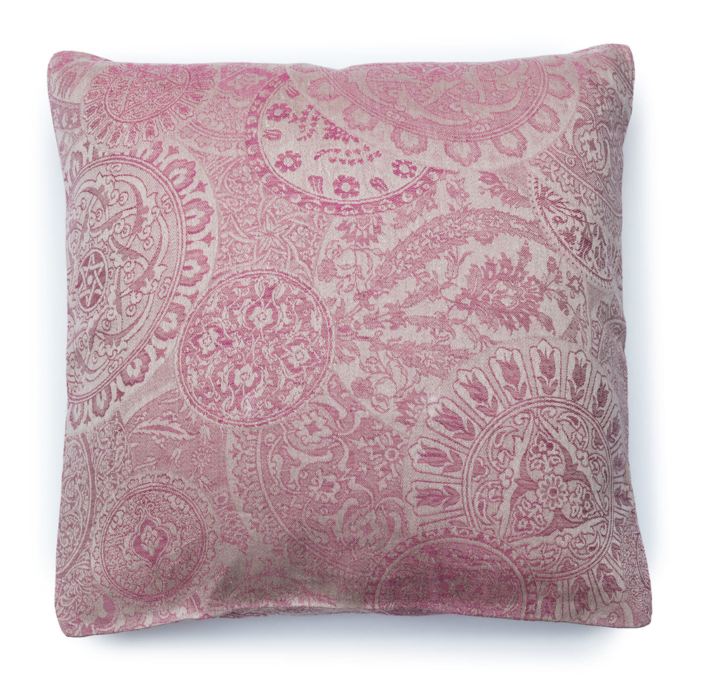 Подушка декоративная 40х40 Leitner Intarsio розовая