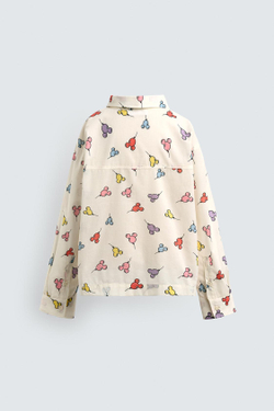 ZARA X DISNEY РУБАШКА С ШАРАМИ MICKEY MOUSE, ЭКРЮ