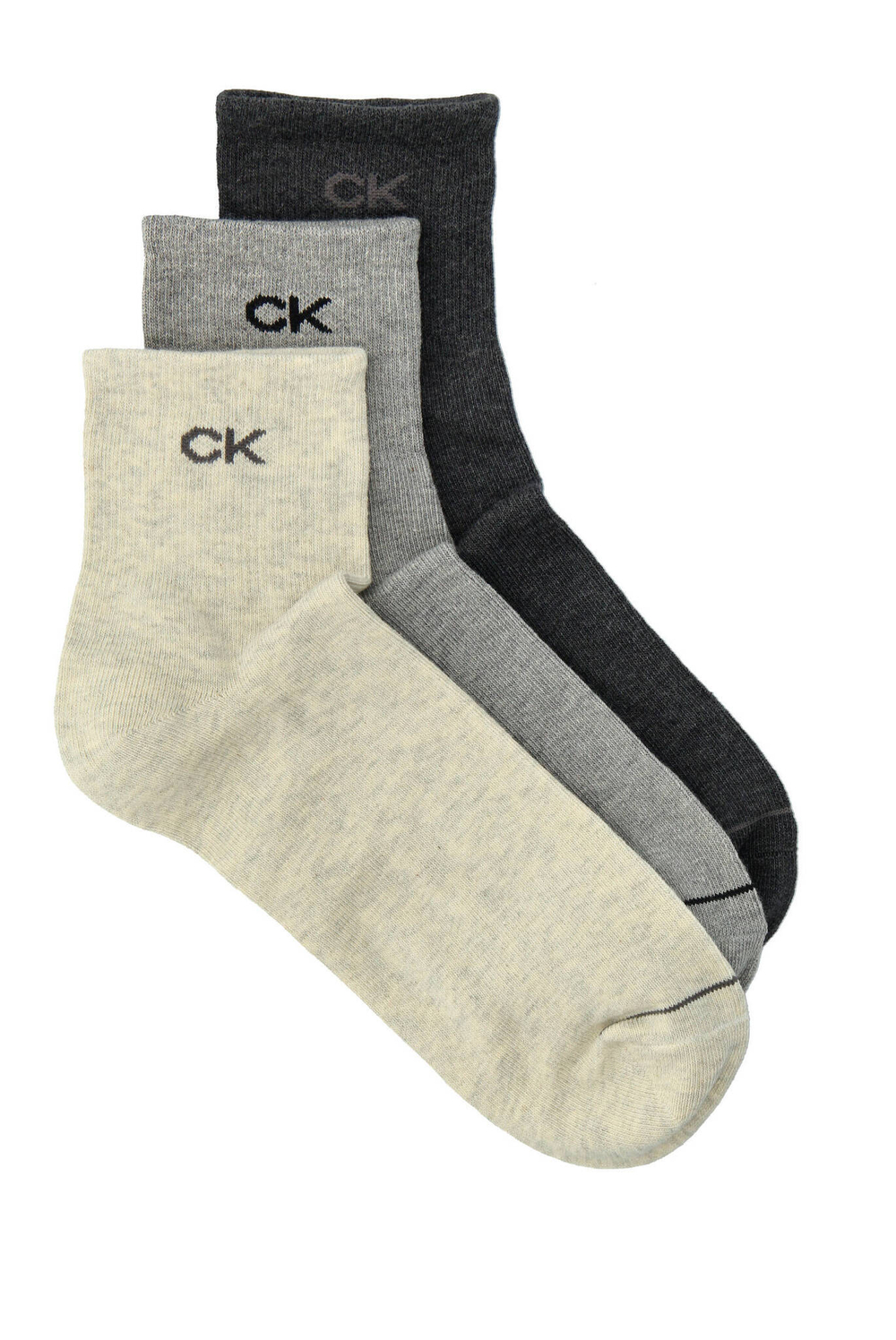 Носки 3 пары Calvin Klein - серый(701218719)