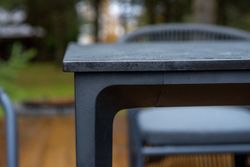 "Романо" обеденная группа на 6 персон, каркас темно-серый, роуп темно-серый