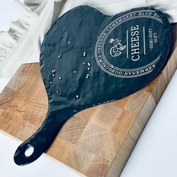 Lenardi 232-027 Сервировочная доска/блюдо 35см для сыра BLACKWOOD в под.уп.(х16)Фарфор