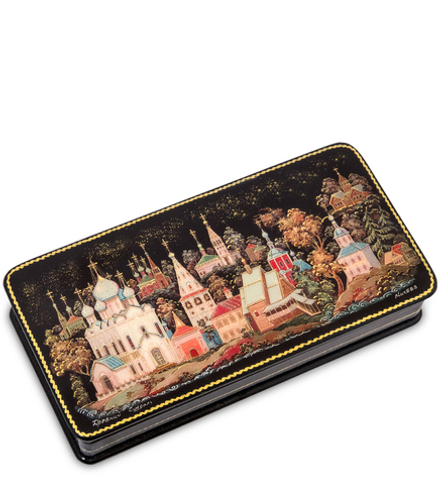 ШК-19/57 Шкатулка в технике декупаж «Древний Суздаль» (18х9х3,5)