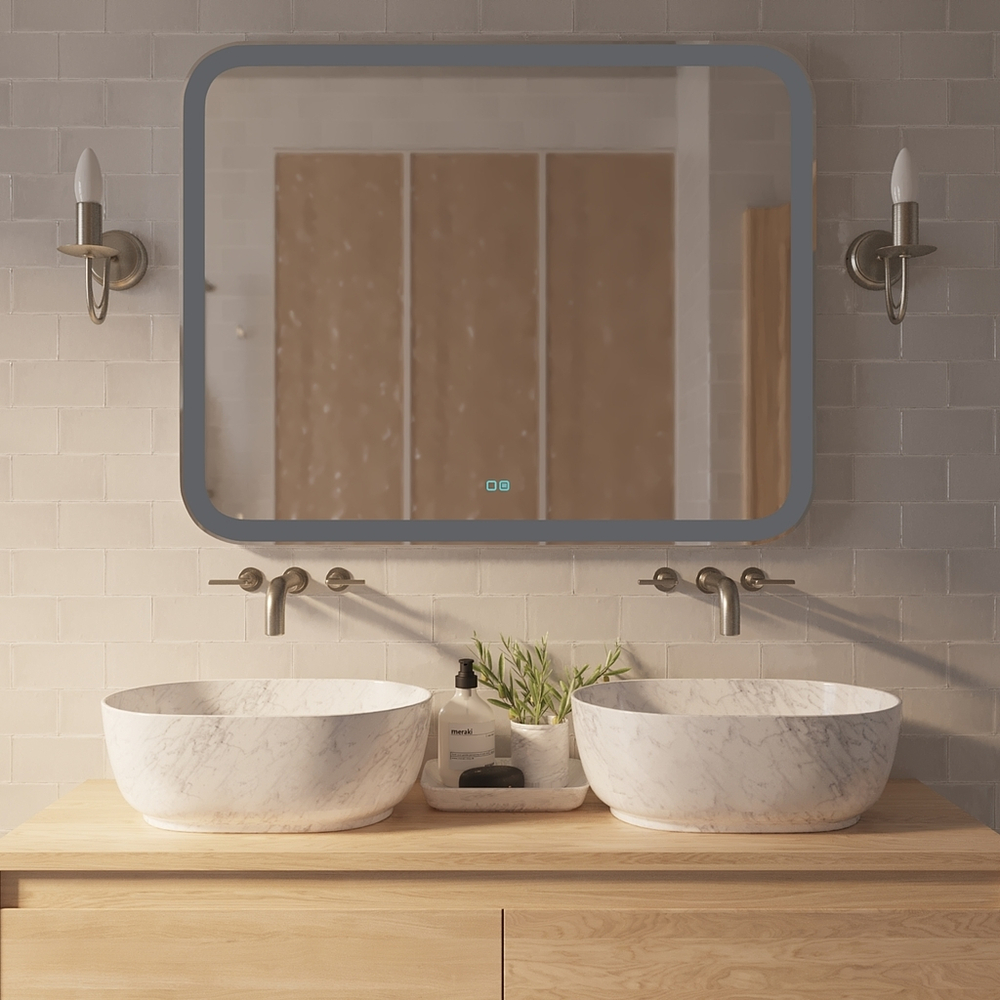 Зеркало MIXLINE "Стив-2" 1000*800 (ШВ) сенсорный выключатель, двойной подогрев