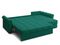 Диван угловой с оттоманкой Палермо 1,6 - Velutto 33 изумрудный/кант 33 изумрудный