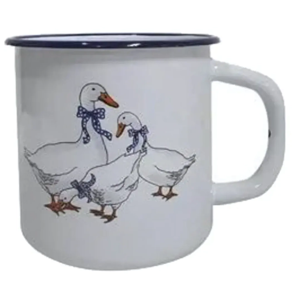 Кружка эмалированная 1л «Гуси» 01-0107н/4