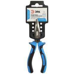 Тонкогубцы ЭРА 160 мм с изогнутым носом двухкомпонентные рукоятки